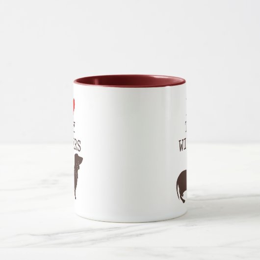 Funny I Liebe Tiny Dackel Dackel Tasse (Zentrum)