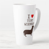 Funny I Liebe Tiny Dackeln Daschund Dog Zitat Milchtasse (Rechte Ecke)