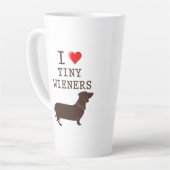 Funny I Liebe Tiny Dackeln Daschund Dog Zitat Milchtasse (Linke Ecke)