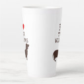 Funny I Liebe Tiny Dackeln Daschund Dog Zitat Milchtasse (Vorderseite)