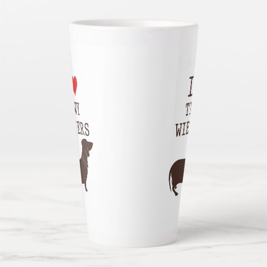Funny I Liebe Tiny Dackeln Daschund Dog Zitat Milchtasse (Vorderseite)