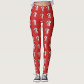 Funny I Liebe USA Logo Design Leggings (Vorderseite)