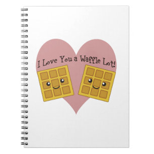 Funny I Liebe You A Waffle Lot Niedliche Kawaii Wa Notizblock