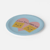 Funny I Liebe You A Waffle Lot Niedliche Kawaii Wa Pappteller (Schrägansicht)