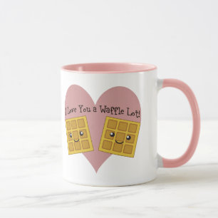 Funny I Liebe You A Waffle Lot Niedliche Kawaii Wa Tasse