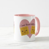 Funny I Liebe You A Waffle Lot Niedliche Kawaii Wa Tasse (VorderseiteRechts)