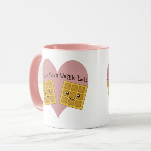 Funny I Liebe You A Waffle Lot Niedliche Kawaii Wa Tasse (Vorderseite Links)