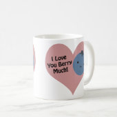 Funny I Liebe You Berry Much Niedlich Kawaii Blueb Kaffeetasse (VorderseiteRechts)