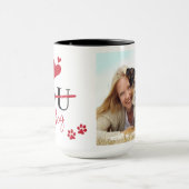 Funny I Liebe You Dog Valentines Custom Haustier F Tasse (Zentrum)