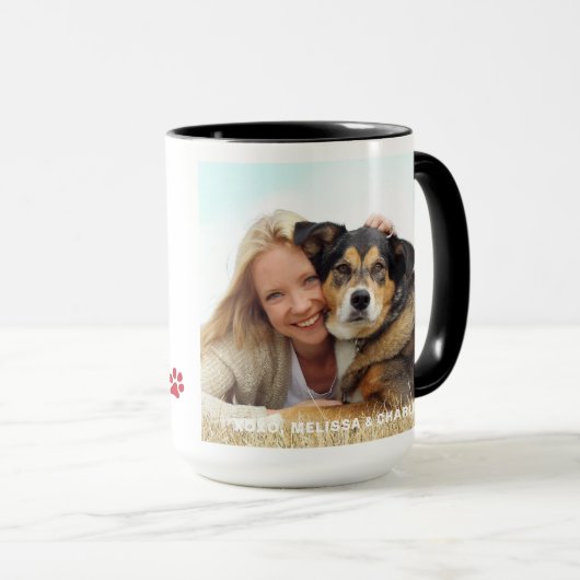 Funny I Liebe You Dog Valentines Custom Haustier F Tasse (VorderseiteRechts)