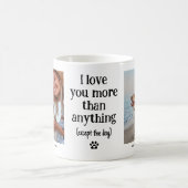 Funny 'I Liebe You' Hund Lover 2 Foto Kaffeetasse (Mittel)