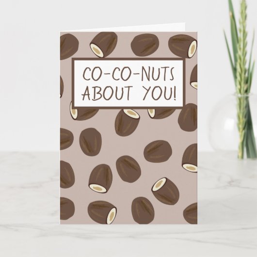 Funny I Liebe You Zuneigung Coconut Pattern Karte (Vorderseite)