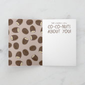 Funny I Liebe You Zuneigung Coconut Pattern Karte (Innenseite)