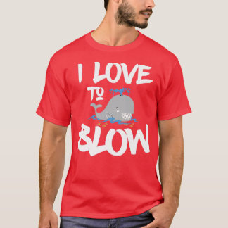 Funny I Liebe zu erblühen erwachsenen Humor Whale T-Shirt
