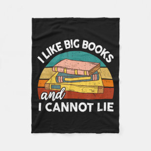 Funny I like Big Book Cant Lie Nerd School Librari Fleecedecke