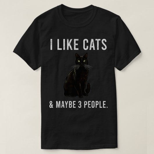 Funny I Like Bombays Cats And Maybe 3 People  T-Shirt (Design vorne)