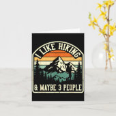 Funny I Like Hiking And Maybe 3 People Outdoorsy H Karte (Gelbe Blume)