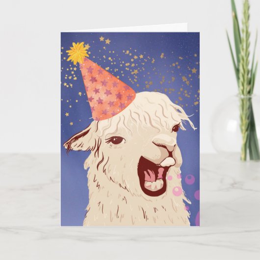 Funny I Llama wünscht Ihnen glückliche Burpday Car Karte (Vorderseite)