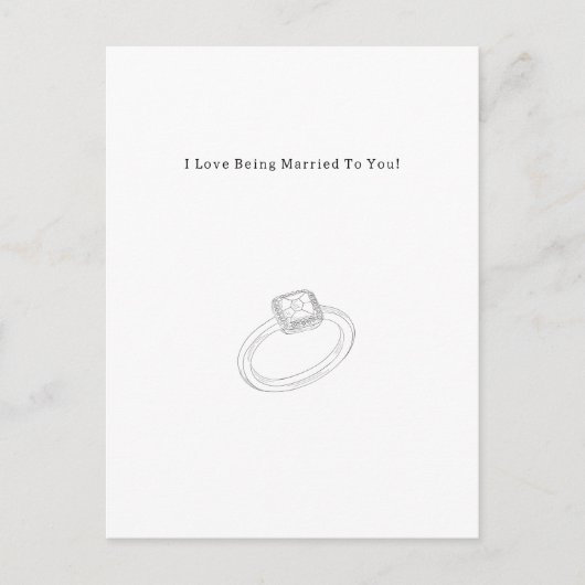 Funny I Love Being Married To You Quote Card Postkarte (Vorderseite)