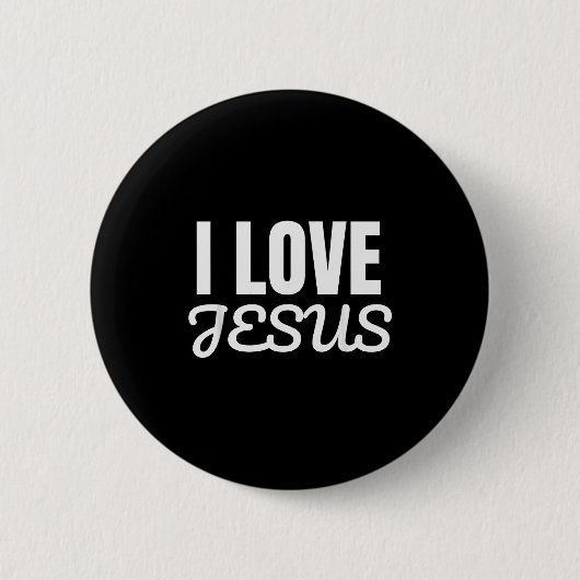 Funny I Love Jesus - Jesus Love You Christian Fait Button (Vorderseite)