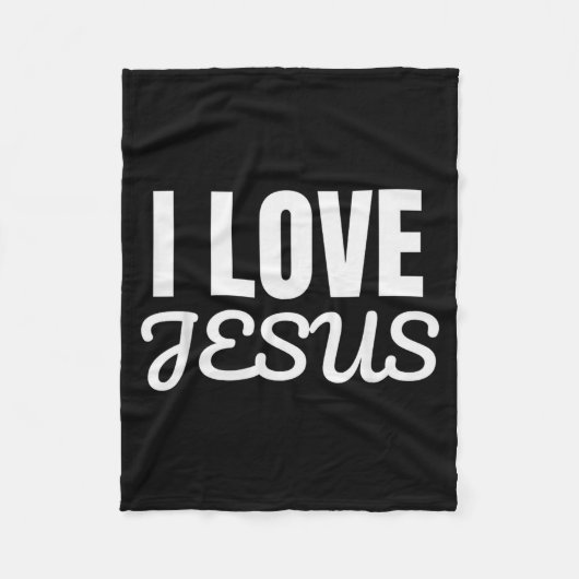 Funny I Love Jesus - Jesus Love You Christian Fait Fleecedecke (Vorderseite)