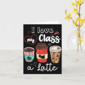 Funny I Love My Cl A Latte Coffee Valentines Day T Karte (Gelbe Blume)