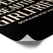 Funny I Love My Super Hot Beautiful Gorgeous Girlf Poster (Ecke)