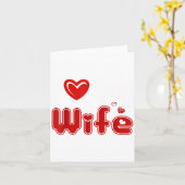 Funny I Love My Wife  Karte (Gelbe Blume)