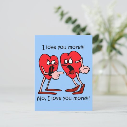 Funny I love you Postkarte (Stehend Vorderseite)