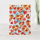Funny I Love You with Every Pizza My Heart Karte (Vorderseite)