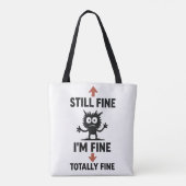 Funny "I m Fine" Arrows Cartoon T - Shirt Tasche (Rückseite)