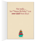 Funny "I’m Pregnant" Button-Up Girl Birthday Card (Innen (Rechts))