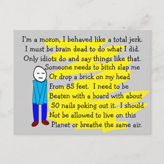 Funny "I m Sorry" Karten und Schlüsselketten (Vorderseite)