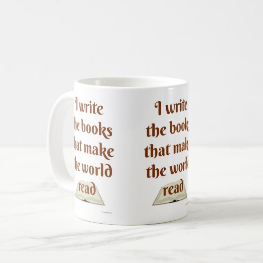 Funny I Make World Lese Cheeky Slogan Kaffeetasse (Vorderseite Links)