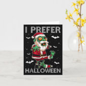 Funny I Prefer Halloween Santa Zombie Ugly Christm Karte (Gelbe Blume)