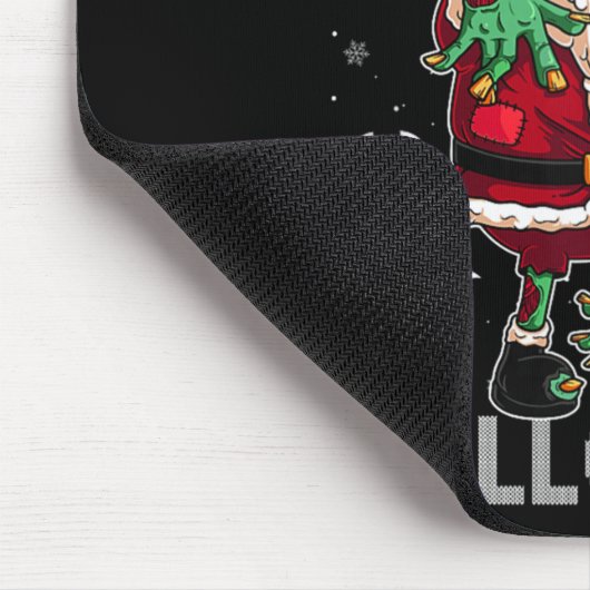Funny I Prefer Halloween Santa Zombie Ugly Christm Mousepad (Ecke)