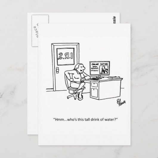 Funny I.R.S Spaß Postcard Postkarte (Vorne/Hinten)