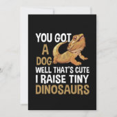 Funny I Raise Tiny Dinosaurier Barted Dragon Pet Save The Date (Vorderseite)