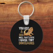 Funny I Raise Tiny Dinosaurier Barted Dragon Pet Schlüsselanhänger (Vorderseite)