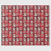 Funny "I Saw That" Santa Claus Meme Comic Geschenkpapier (Flach)