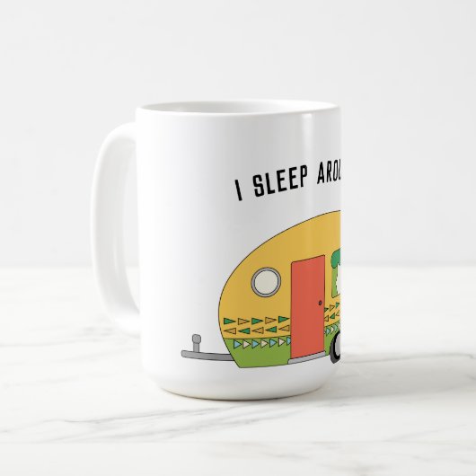 Funny I schlafe um RV Latte Tasse (Vorderseite Links)