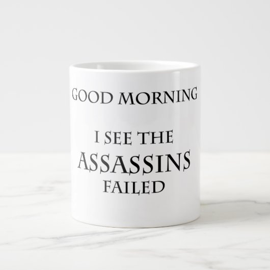Funny I See Assassins Versagt Jumbo-Tasse (Vorderseite)