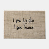 Funny I See London I See Frankreich Fußmatte (Vorderseite)