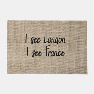 Funny I See London I See Frankreich Fußmatte