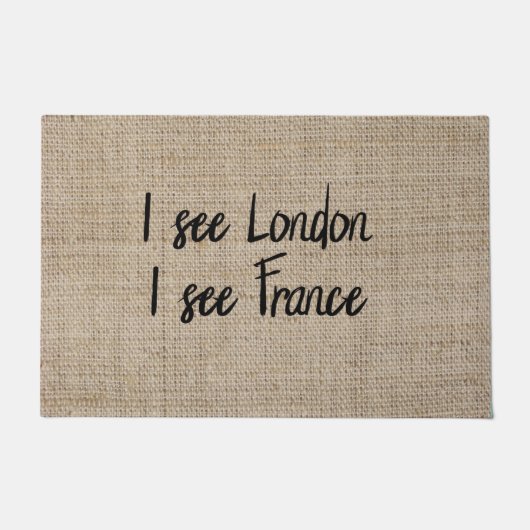 Funny I See London I See Frankreich Fußmatte (Vorderseite)