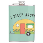 Funny I Sleep Around RV Camper Flachmann (Vorderseite)