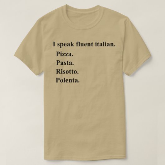 Funny I Spez Fluent Italienisches Essen Lover Pizz T-Shirt (Design vorne)