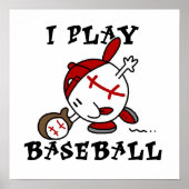 Funny I spiele Baseball Tshirts und Geschenke Poster (Vorne)