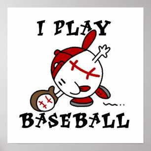 Funny I spiele Baseball Tshirts und Geschenke Poster