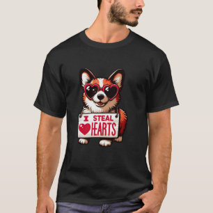 Funny I Stearts Kids Mens Frauen Dog Corgi Va T-Shirt